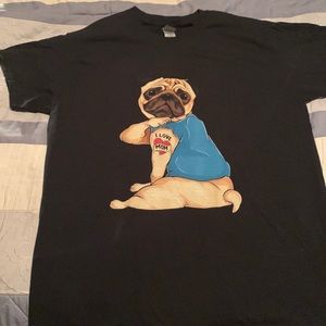 Pug “I Love Mom” T-Shirt